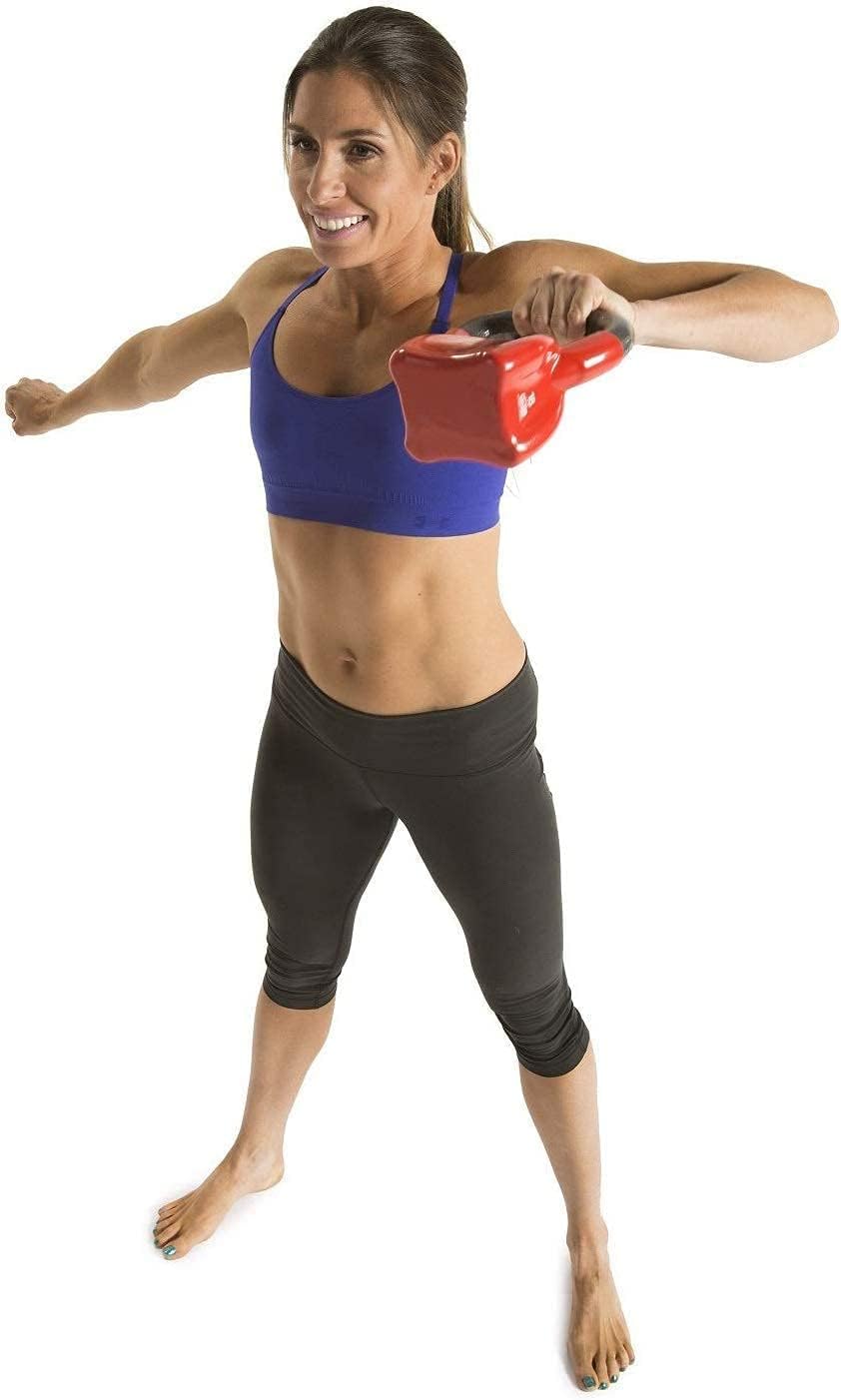 GoFit Premium Vinyl Dipped Kettle Bell with Introductory Training DVD