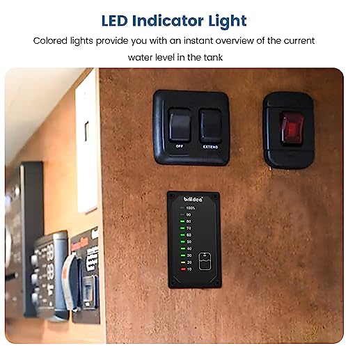 Image of briidea RV Tank Sensor Monitor Panel, RV Water Tank Level Monitor with LED Indicator, Allow You to Replenish The Water Tank in Time, Powered by 7-32V DC, Ideal for RV Motorhome Caravan