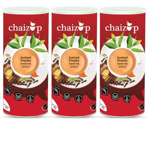 Image of Chaizup Premium 1 Min Instant Masala Tea Premix - 1kg Cans (Pack of 3) | Masala Flavours | Approx. 214 Servings | 3kg