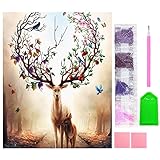 【5D Diamond Painting Set】40 x 50cm.Produkte umfassen: 1 × hochauflösendes Segeltuch (mit Anweisungen), Diamant-Schnitt farbige Rhinestonekorne, 1 × Feder, 1 × Diamantbehälter.