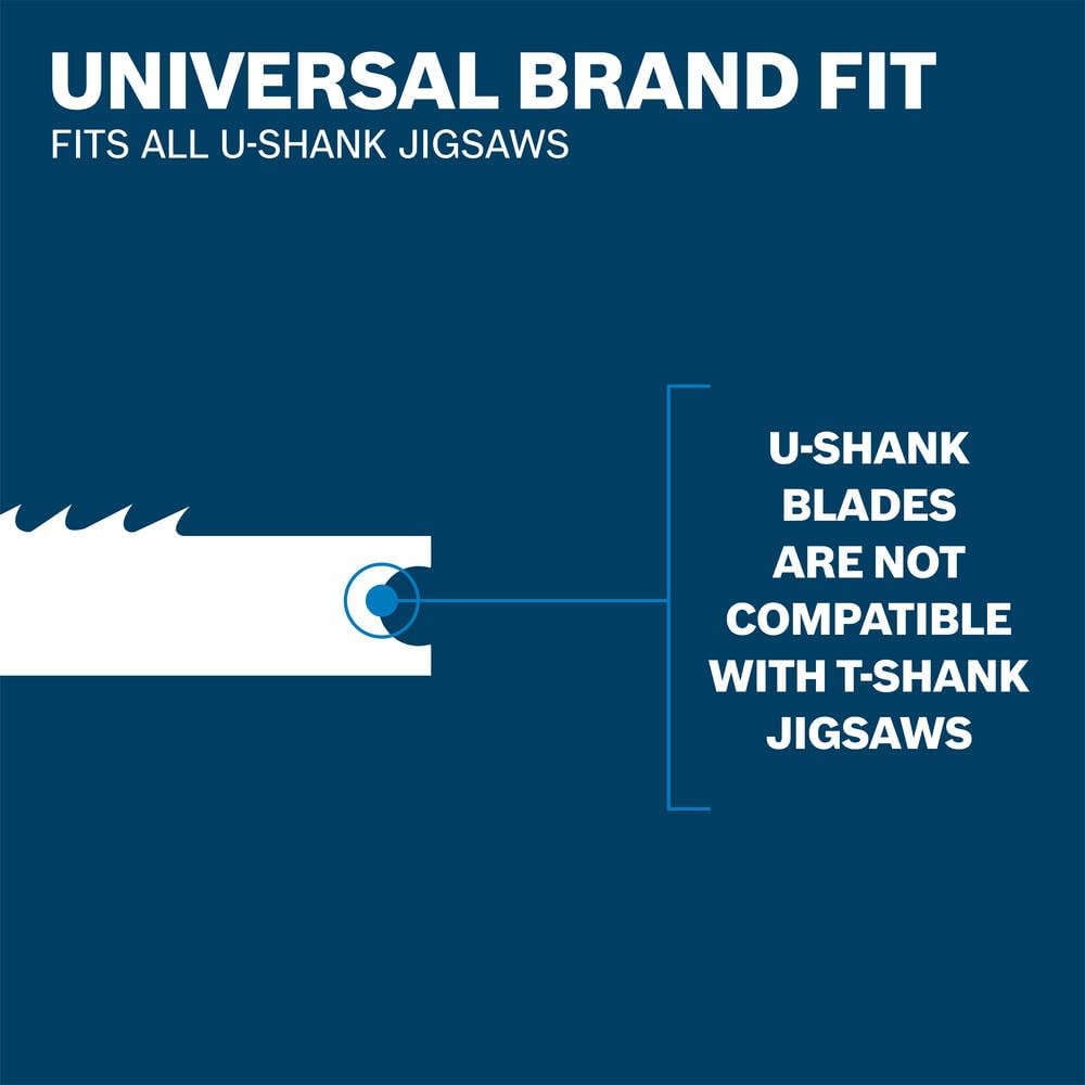 BOSCH U12BC 12-Piece U-Shank Jigsaw Blade Assorted Set Ideal for Thin-Metal Cutting and Wood Applications - Image 5