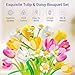 Under the Baubles Flowers Bouquet Building Set for Adults - Artificial Flowers with Tulips & Daisy - Botanical Collection, Christmas, Mother's Day or Valentine's Gifts for Her, Him and Mothers -580pcs