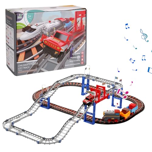 Kouamor Elektrische Schienenbahn-Spielzeugset | Kinder Elektrische Zug Zubehör...