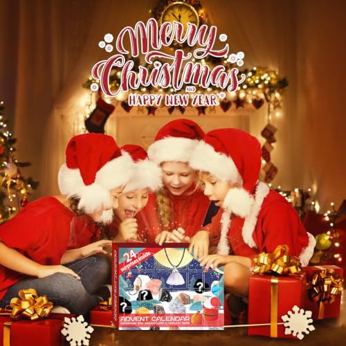 Edelsteine für Kinder, Edelstein Adventskalender Kristalle Steine 24 Stück,Kristalle Heilsteine Set,Gesteine und Mineralien zum Sammeln und Lernen, Geschenke kinder