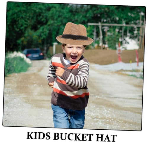 Straw Hat for Boys and Classic Sun Hat for Outdoor Adventures Travel and Beach Breathable Solid Color Design for Summer Fun3