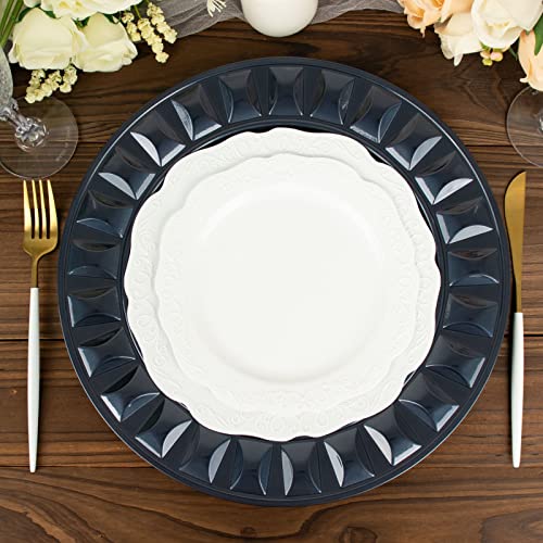 6 Platos Desechables Redondos Azul Marino 13" miniatura 2