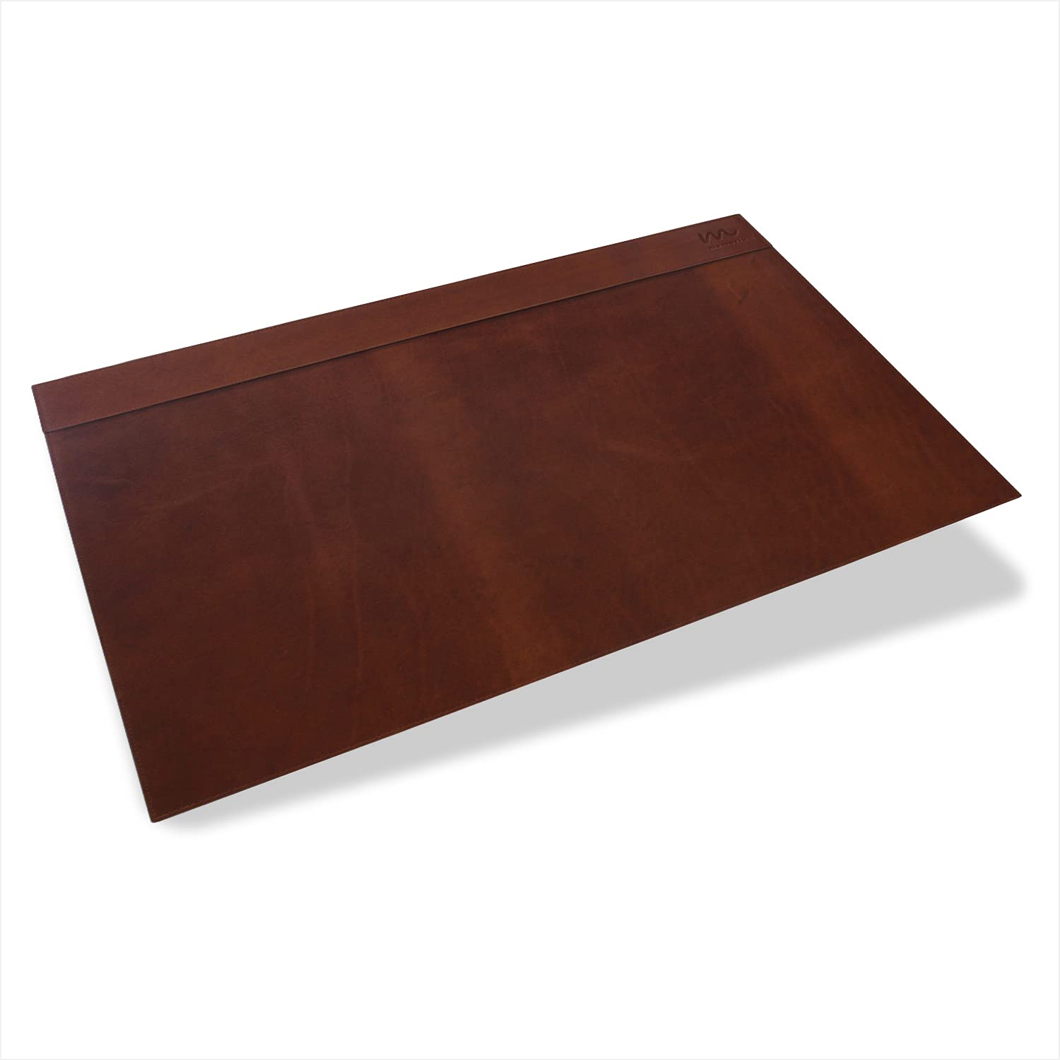 Memoria Schreibtisch-Unterlage MIRO | Echtes Leder | Desk Pad Schreibtischunterlage Schreibunterlage Braun
