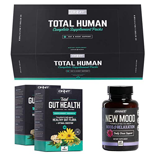 ONNIT Total Human + Total Gut Health + New Mood 60ct Stack