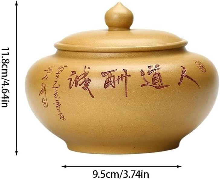 SONGCHAO Sugar Jar Chinese Purple Sand Sealed Jars, Office Tea Jars, Coffee Jars, Candy Snack Storage Jars, Suitable for Home, Restaurant, Kitchen, Etc. Tea Canister (Color : A)