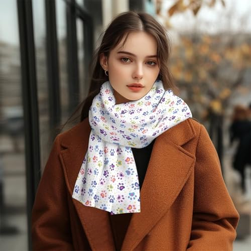 Women's Mens Warm Long Scarves Long Soft Scarves Warm Blanket Fluffy Scarf for Evening Dress Warm Daily4