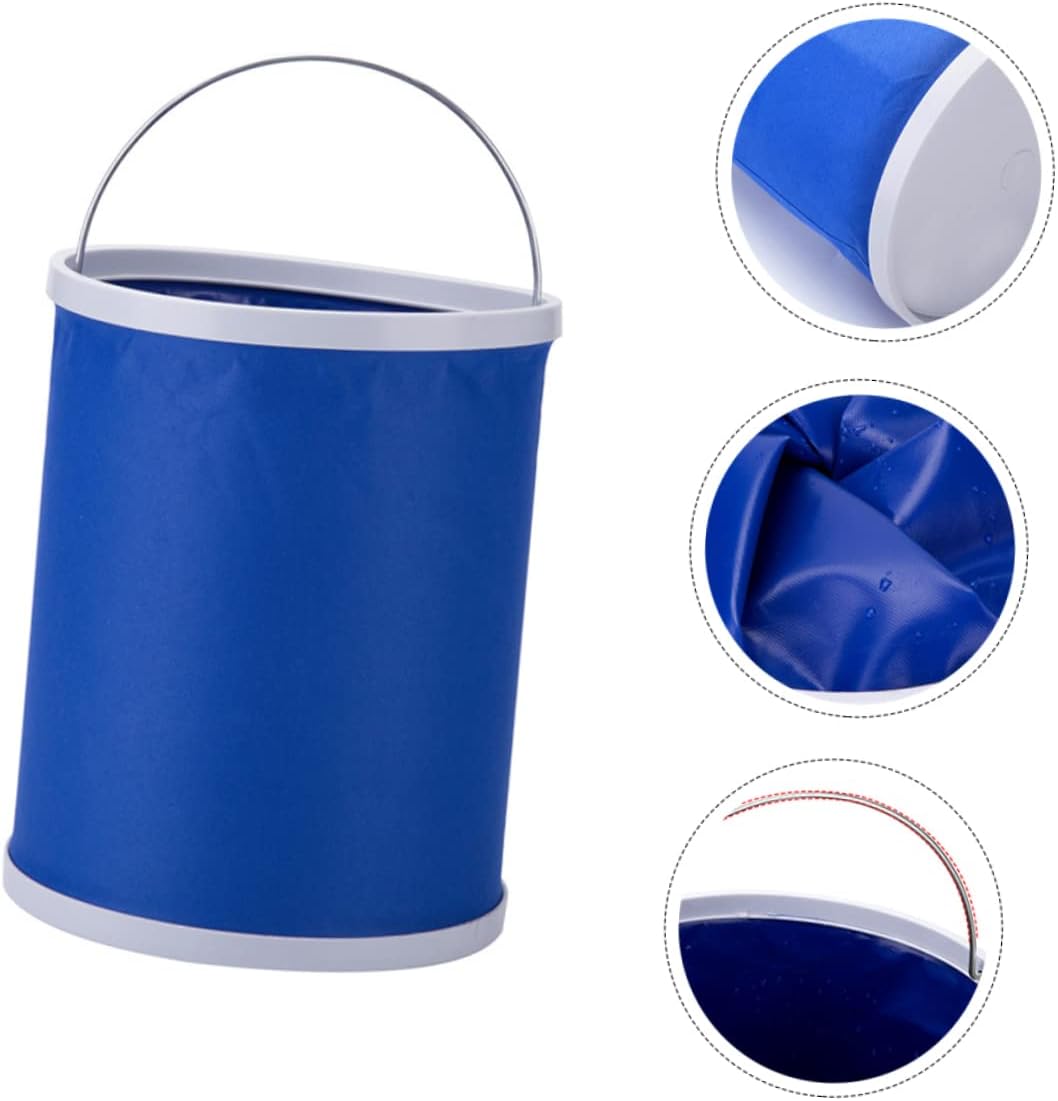 Portable Folding Water Bucket Collapsible Multi-Functional Container for Vehicle Cleaning Fishing and Outdoor Activities Space-Saving Design for Easy Storage