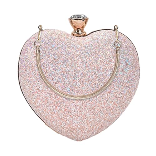 Sac à bandoulière cœur de qualité supérieure en métal et PU rigide