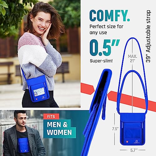 Image of Neck Wallet, Travel Pouch For Passport Holder And Documents, Travel Neck Wallet For Traveling Women.