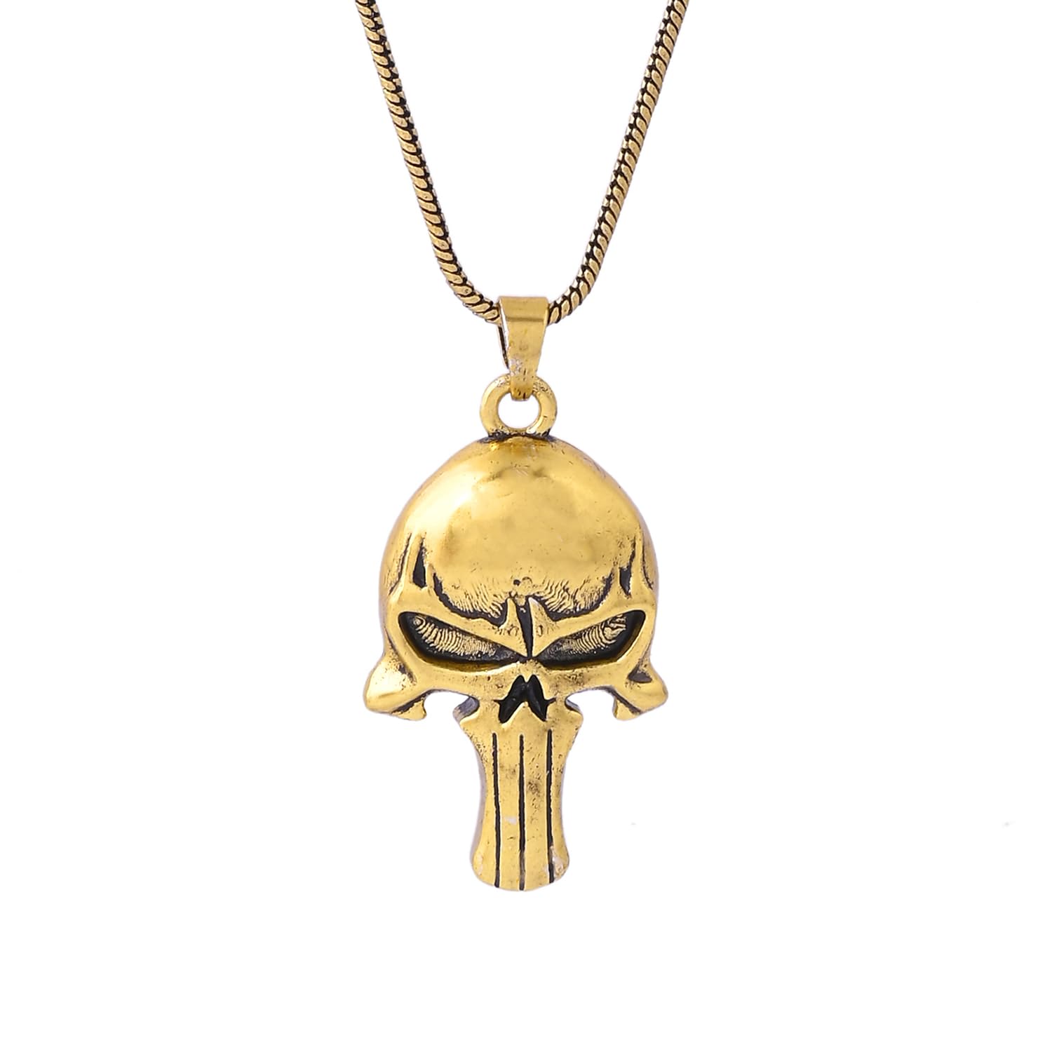 Statement The Golden Skullmark Mens Pendant|Casual|Trendy|Gift For Mens|Rakhi Gift For Brother-image-17