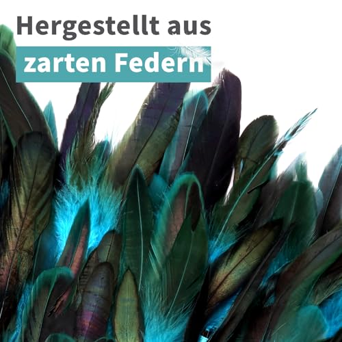 GADITIEK Azurblau Federrock, Pfau Kostüm Damen, Faschingskostüme Damen, Karneval Kostüm Damen, Papagei Kostüm Damen, Pfauenfedern,Vogel Kostüm, für Maskenball, Cosplay-Partys, Faschingsparty (XL)