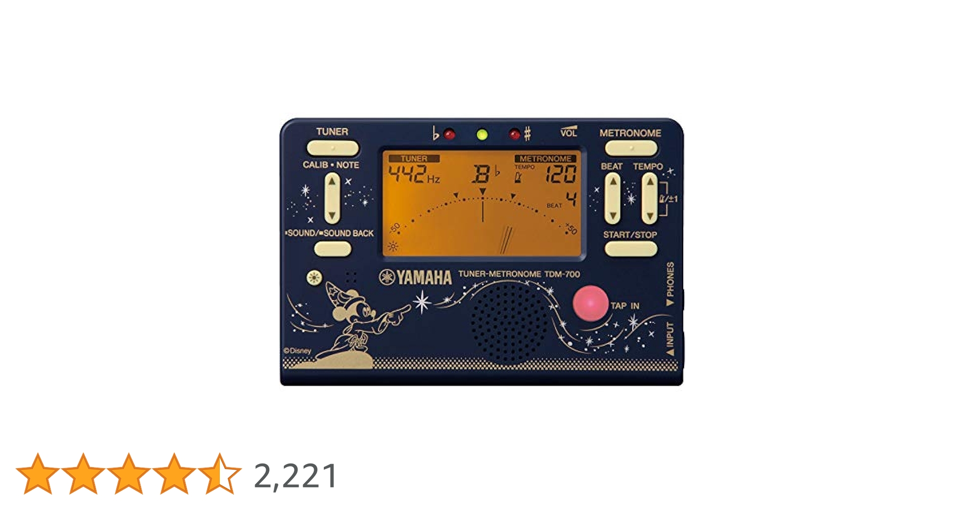 【新品】TDM-700DF2 ヤマハチューナー ディズニーファンタジア ミッキー Amazon | ヤマハ YAMAHA チューナーメトロノーム ディズニー