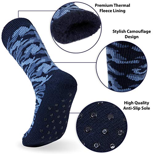 Mens Slipper Socks, Thick Warm Non Slip Bed Socks - Gifts for Men3