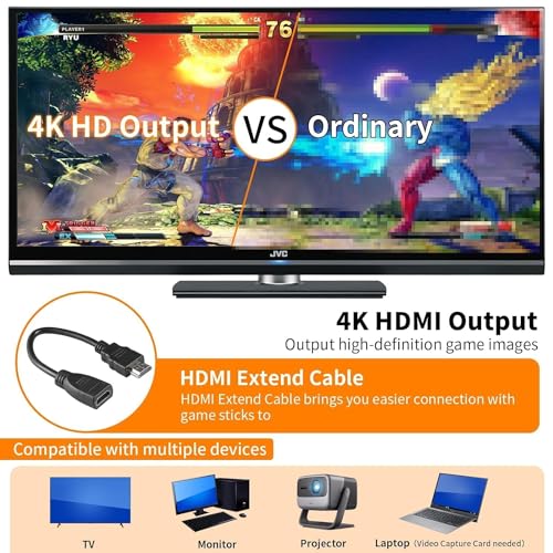 Image of Wireless Video Games For TV Gaming Retro Gaming Console With Game Stick Plug & Play TV Video Game Set for 2 Player with 15 Emulator For Kids & Old School Station Video Game For All Kids (5 Years to 17 Years)