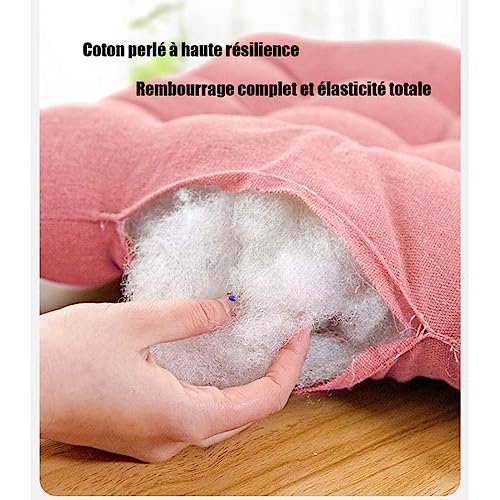 Coussin extérieur 40x40 gris durable et épais avec attaches de chaise
