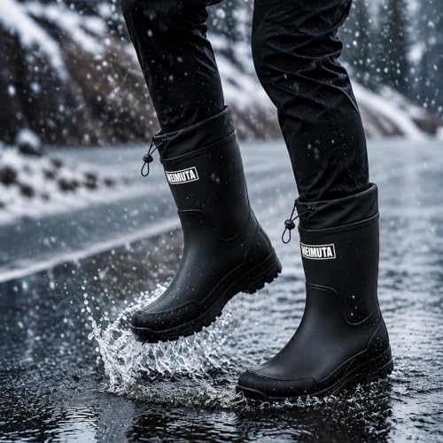 Image of WOWSTICK Waterproof Rain Garden Boots for Men and Women Mid-calf