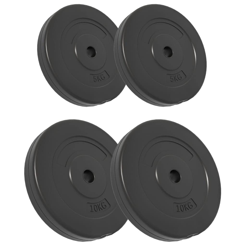 vidaXL Placas de Peso 4 unids Entrenamiento de Halterofilia Deporte Multi-Modelo