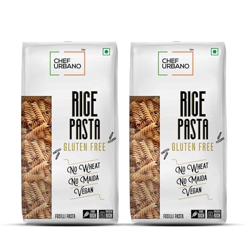 Image of Chef Urbano Gluten Free Rice Fusilli Pasta 250 Gms Pack of 2 | No Maida | No Wheat | No Transfat | Healthy Pasta | High Fibre | High Protein