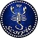 Scorpio Novelty Metal Circular Sign C-543