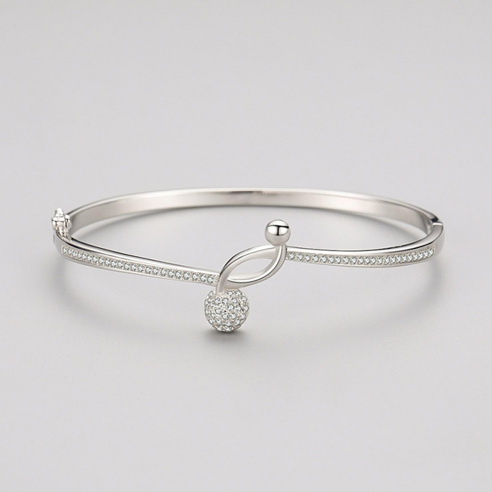 Bracciale da donna, bracciale da donna Boho Ball con moissanite gioielli da donna