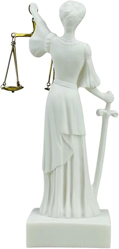 Miniatura 5 de Themis - Escultura griega romana de la estatua de la diosa de la ley de la dama de la justicia 9.84 pulgadas