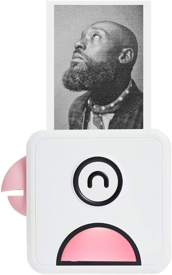 PoooliPrint L1 Inkless Pocket Printer - Mini Phone Bluetooth Portable Poooli Thermal Printer for iOS + Android Print Sticky Photos, Labels, Notes, Lists for Journal, Pink