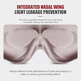 Sleep Mask, 3D Deep Contoured Eye Covers for Sleeping, 99% Block Out Light Eye Mask,Zero Pressure Cup Blindfold for Men Women, with Adjustable Strap for Sleeping, Yoga, Traveling (Pink)