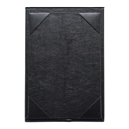 10pcs Table Tent Menu Covers 4x6inches Black Leatherette Menu Holder for Table Tent Restaurant,Cafes,Bars (Double-Sided)