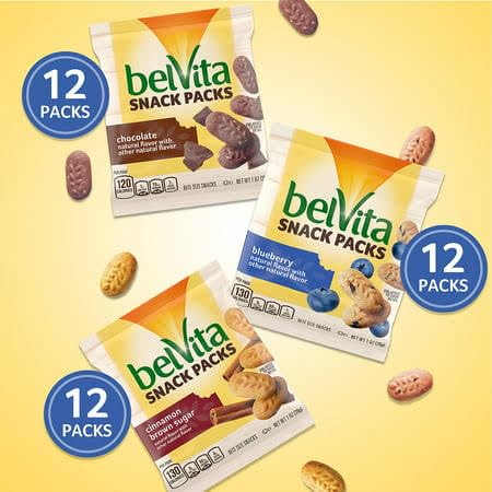 Miniatura 5 de QT LIMITED Belvita - Paquete variado de galletas de desayuno tamaño bocado, bolsas de 1 oz, 36 unidades