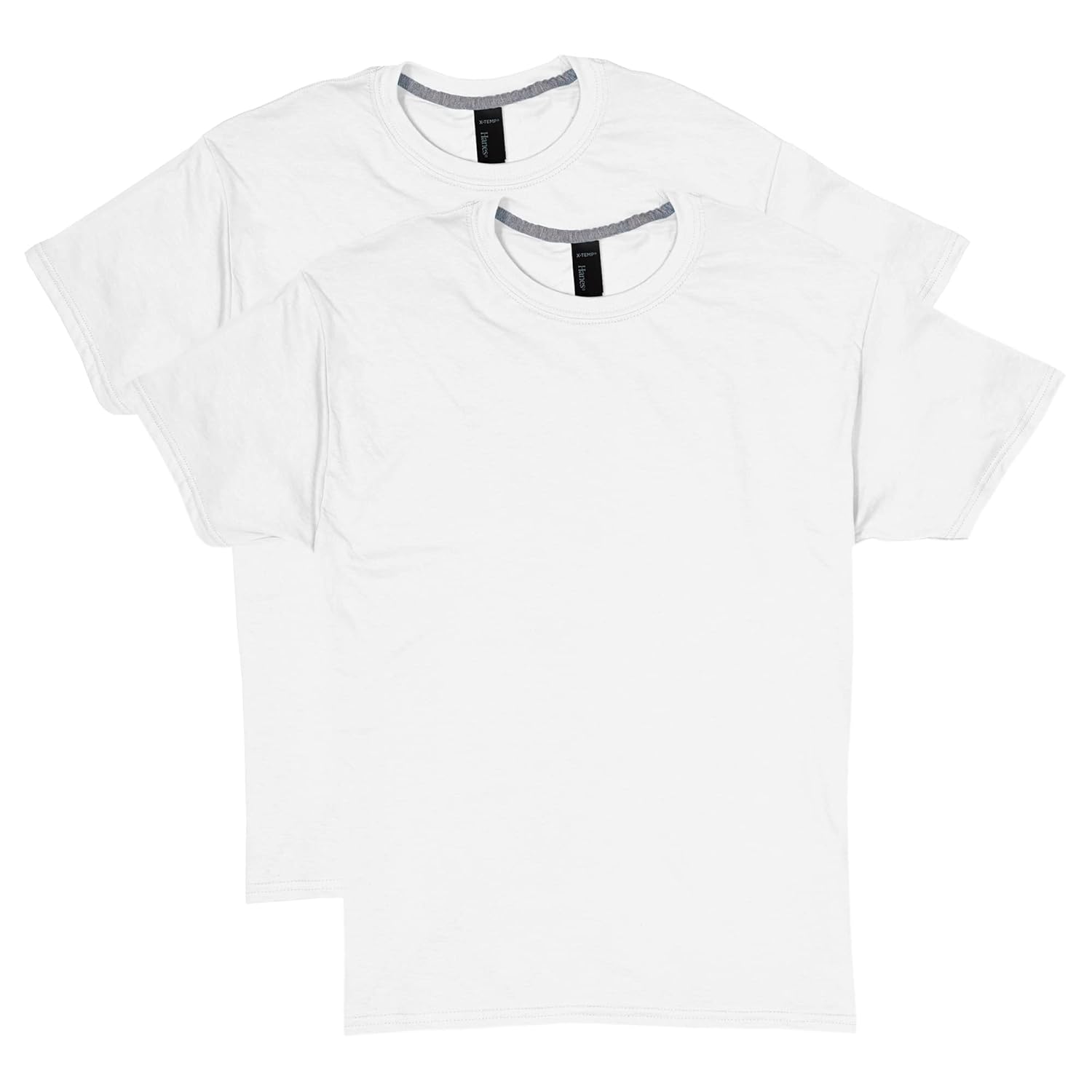 Hanes Camisetas masculinas, pacote de camisetas masculinas X-Temp, camisetas que absorvem umidade, camisetas de mistura de algodão, pacote com 2