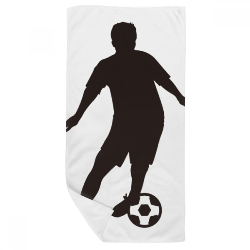Serviette de bain football compacte 35x70cm pour en finir avec le linge de sport lourd et encombrant