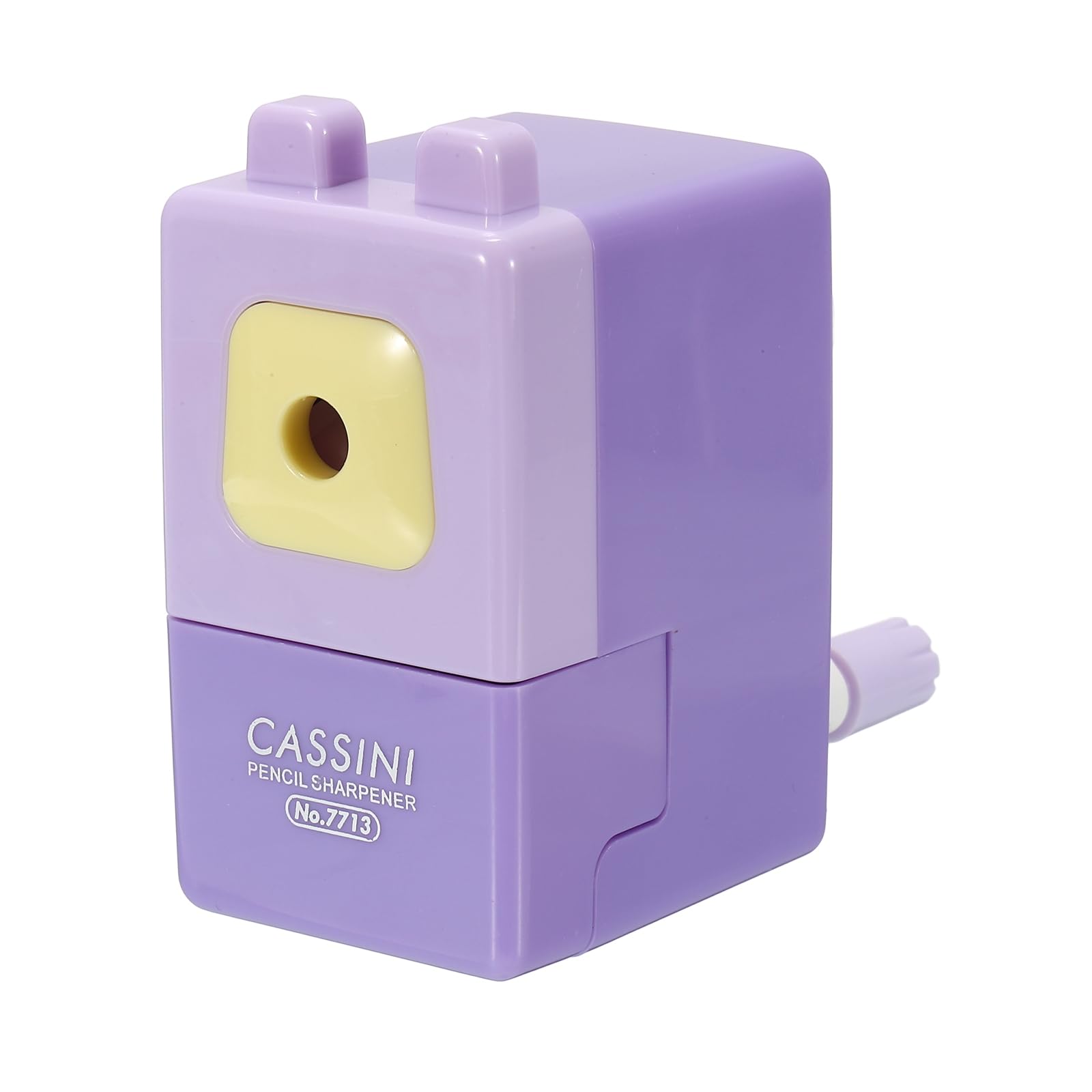 PATIKIL Manual Hand Crank Pencil Sharpener, Desktop Colored Manual Pencil Sharpener for Artists Home Stationery Office Supplies Gift, Purple