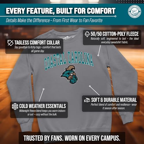 Image of NCAA College Sweatshirt Fleece Crewneck Pullover for Men and Women