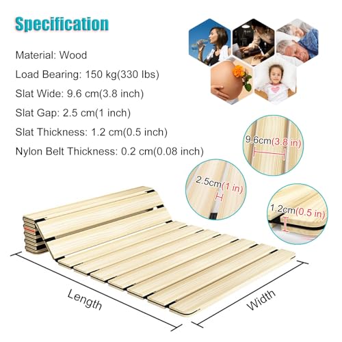 Doghe di supporto pieghevoli in legno per letti singoli, matrimoniali e queen size, ricambio per divano e materasso, piastra orizzontale
