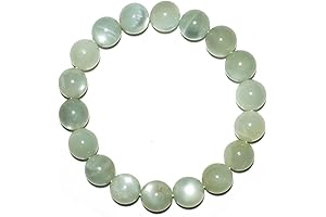 12MM Green Moonstone Crown Chakra Bracelet