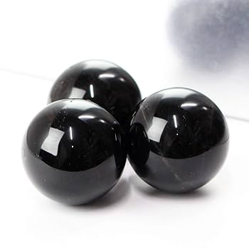 セール中❗天然石　黒水晶　球体　パワーストーン Amazon.co.jp: モリオン 黒水晶 丸玉 30-32mmサイズ 天然石