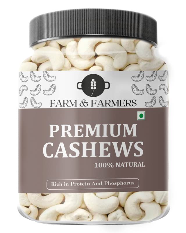 Farm & Farmers Whole Premium Cashew Nuts-Nutritious & Delicious Kaju Gluten Free Natural Crunchy Cashews Rich In Protein & Dietary Fibers Zero Cholestrol & Transfat, ?500 g (B0B7BKWVGF) Amazon Price History, Amazon Price Tracker