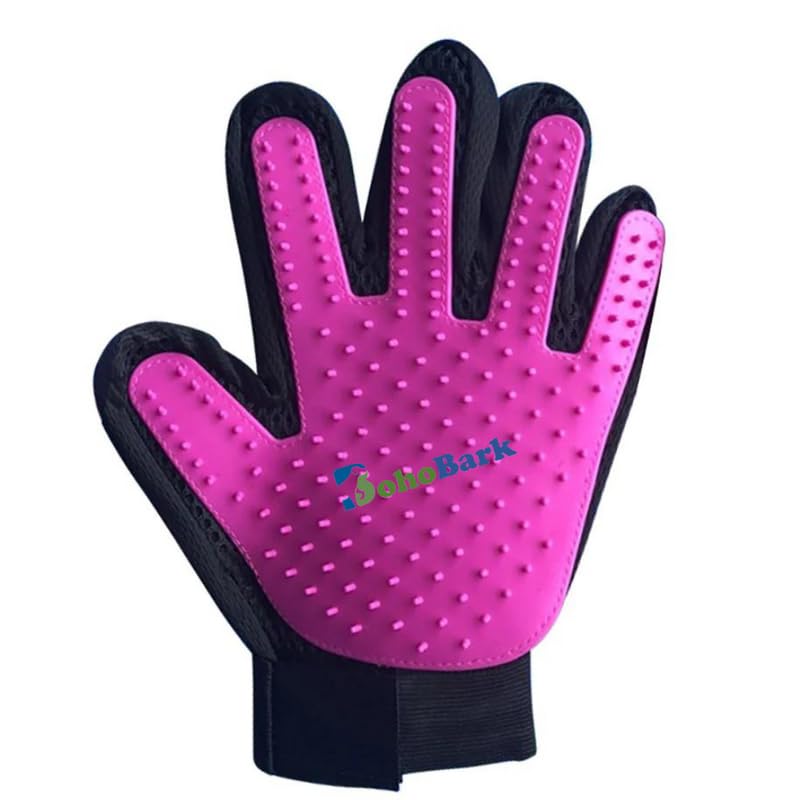 BohoBark Pet Grooming Deshedding Brush Gloves Bathing Tool for Cats & Dogs (Pink) BohoBark Pet Grooming Deshedding Brush Gloves Bathing Tool for Cats & Dogs (Pink)
