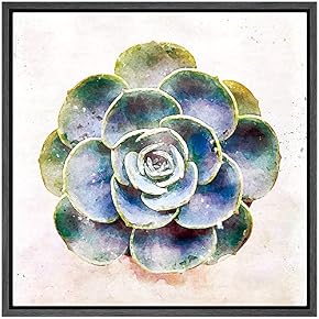 SIGNWIN Framed Canvas Wall Art Green Atlantis Succulent...
