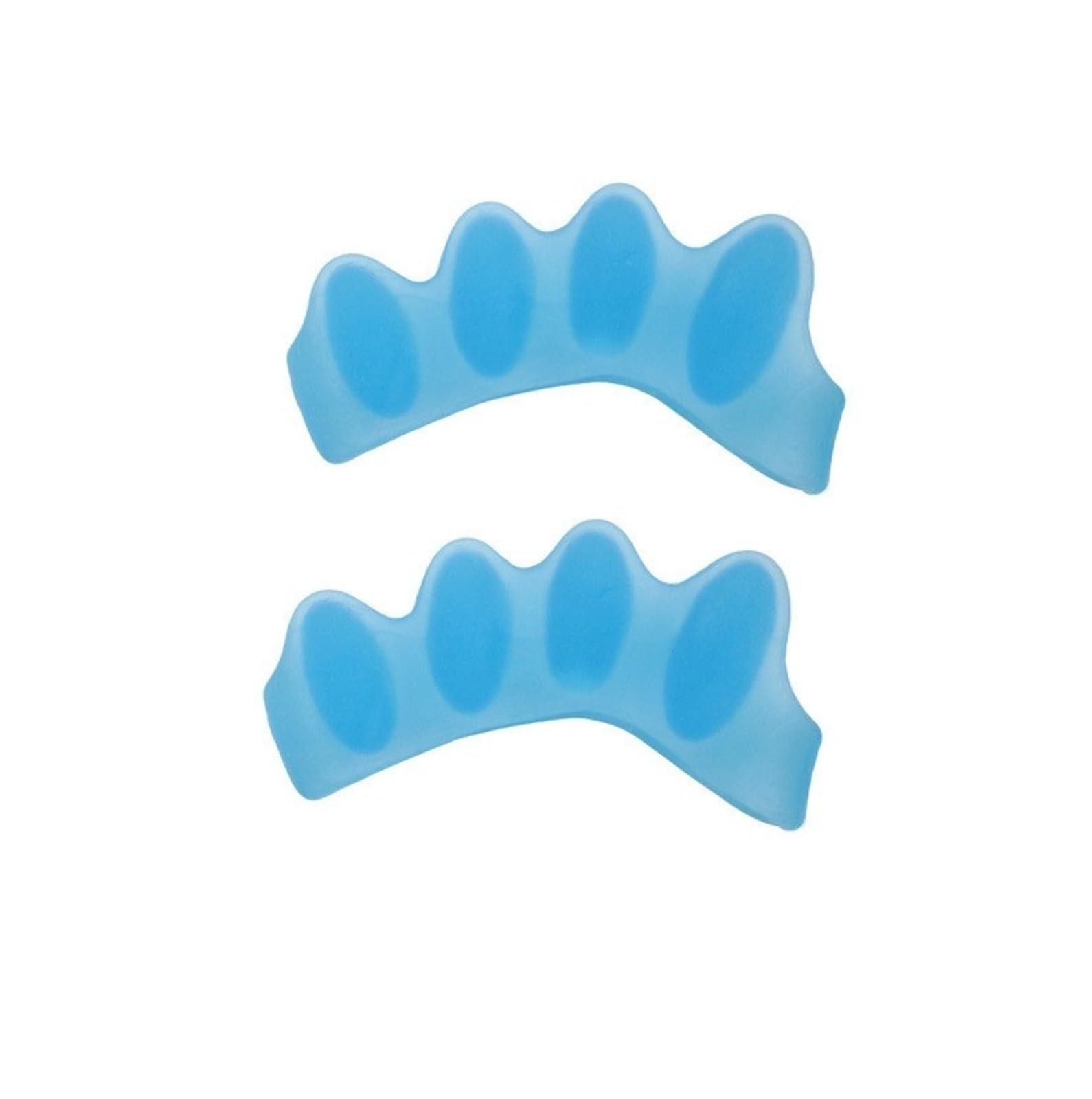 Separador de dedos de silicona, corrector plantar, fascitis, alivio del dolor de pies, 1 par (azul)