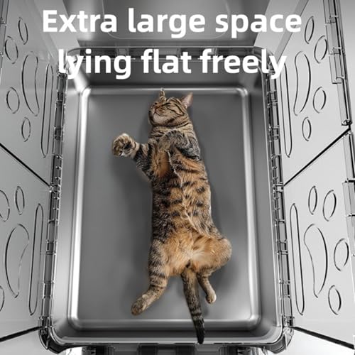 Caja de arena para gatos plegable de acero inoxidable miniatura 2