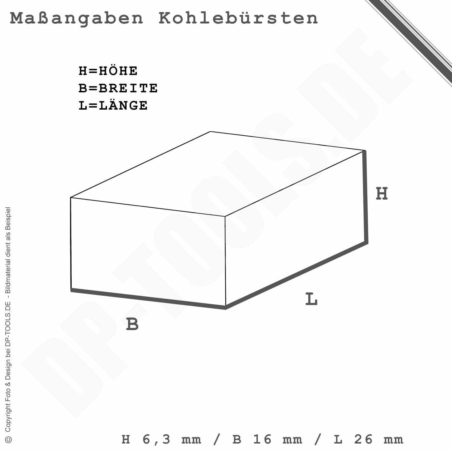 Kohlebürsten Kohlen für Bosch 11317 EVS, 11317EVS 1617014126 2Stück 6.3x16mm