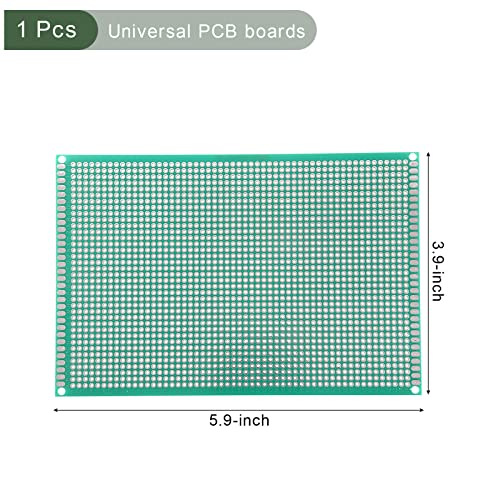 YOKIVE Single Sided Universal Printed Circuit Board, FR-4 PCB Tinned Board, Good for DIY Soldering Electronic Projects (Green - Image 2