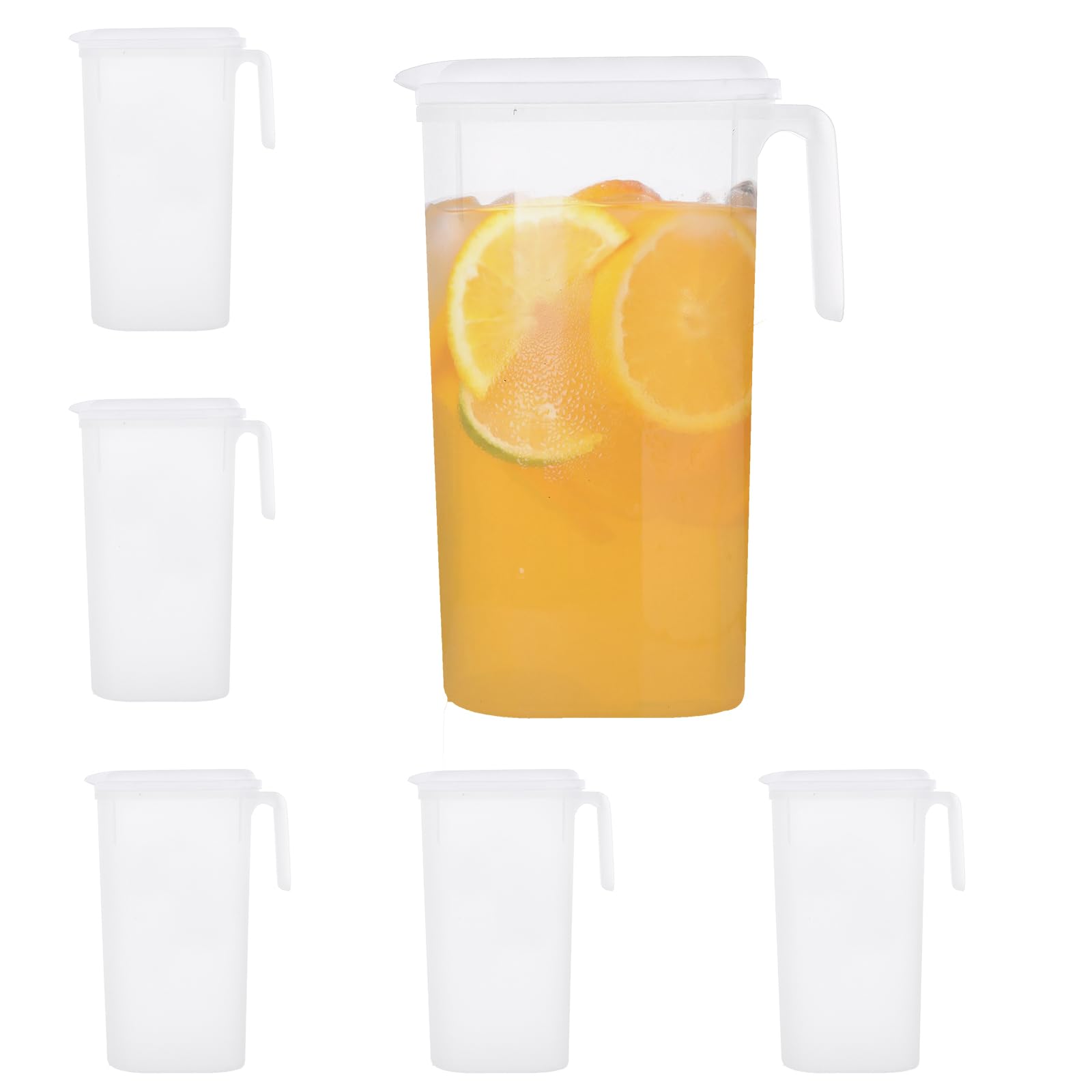 ZOFUN 6 Pcs Plastic Jugs 2.5 Litre for Fridge