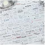 Pre-cut Design: This PET tape sticker features an elegant fusion of English words and Korean-inspired font details, creating a sophisticated and cultivated aesthetic. Specification: 6rolls of PET tapes for one pack, each roll of which is 78.74in leng...