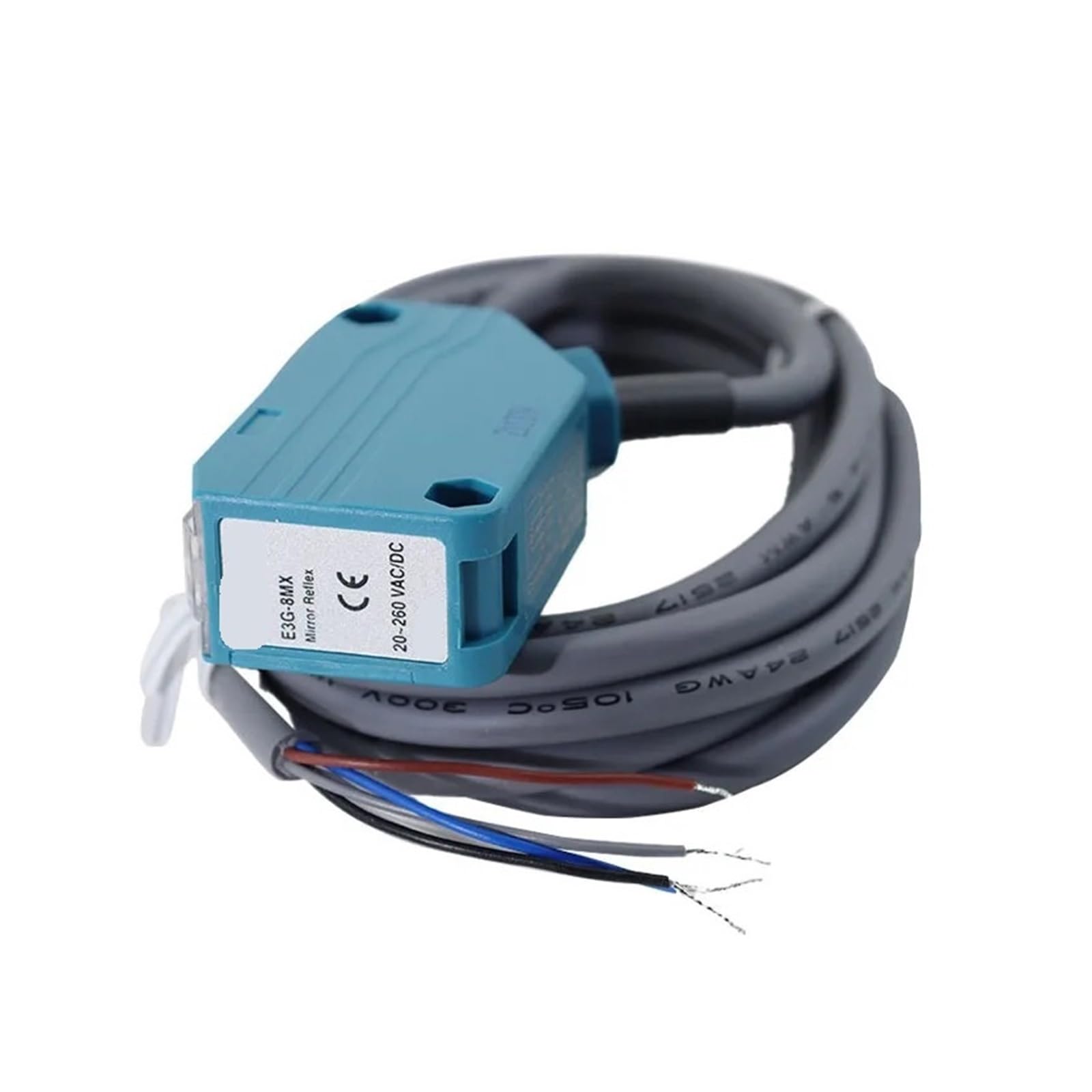 JJKKOZVQF Reflection Photoelectric Switch Infrared Mirror Sensor E3G-8MX/E3T-10MX/E3R-60X(E3G-8MX)
